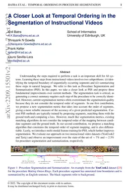 A Closer Look at Temporal Ordering in the Segmentation of Instructional
  Videos
