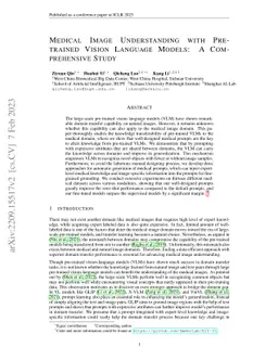 Medical Image Understanding with Pretrained Vision Language Models: A
  Comprehensive Study
