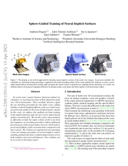 Sphere-Guided Training of Neural Implicit Surfaces