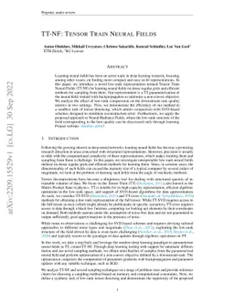 TT-NF: Tensor Train Neural Fields