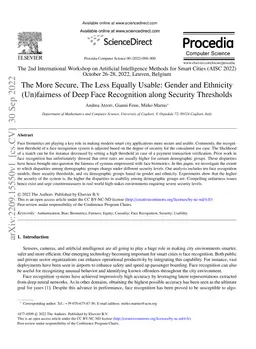 The More Secure, The Less Equally Usable: Gender and Ethnicity
  (Un)fairness of Deep Face Recognition along Security Thresholds
