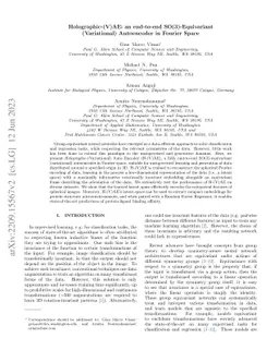 Holographic-(V)AE: an end-to-end SO(3)-Equivariant (Variational)
  Autoencoder in Fourier Space