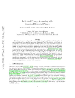 Individual Privacy Accounting with Gaussian Differential Privacy