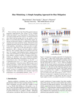 Bias Mimicking: A Simple Sampling Approach for Bias Mitigation