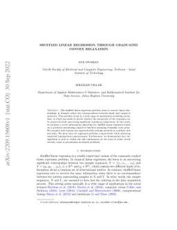 Shuffled linear regression through graduated convex relaxation