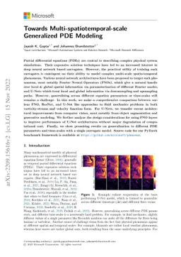 Towards Multi-spatiotemporal-scale Generalized PDE Modeling