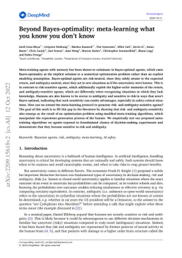 Beyond Bayes-optimality: meta-learning what you know you don't know