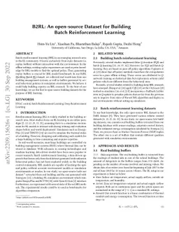 B2RL: An open-source Dataset for Building Batch Reinforcement Learning