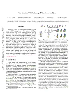 Fine-Grained VR Sketching: Dataset and Insights
