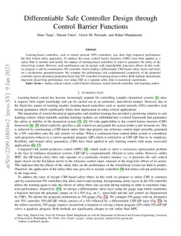 Differentiable Safe Controller Design through Control Barrier Functions