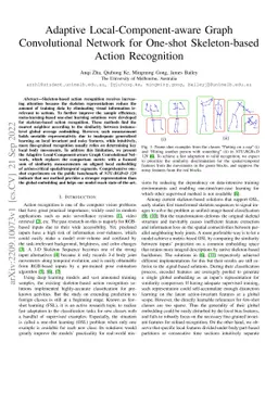 Adaptive Local-Component-aware Graph Convolutional Network for One-shot
  Skeleton-based Action Recognition