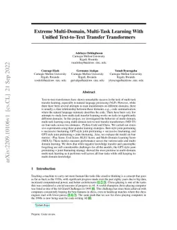 Extreme Multi-Domain, Multi-Task Learning With Unified Text-to-Text
  Transfer Transformers
