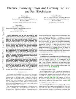 Interlude: Balancing Chaos And Harmony For Fair and Fast Blockchains