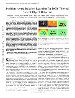 Position-Aware Relation Learning for RGB-Thermal Salient Object
  Detection