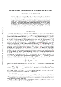Chaotic Hedging with Iterated Integrals and Neural Networks