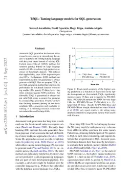 T5QL: Taming language models for SQL generation