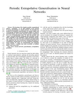 Periodic Extrapolative Generalisation in Neural Networks