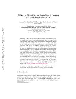 KXNet: A Model-Driven Deep Neural Network for Blind Super-Resolution