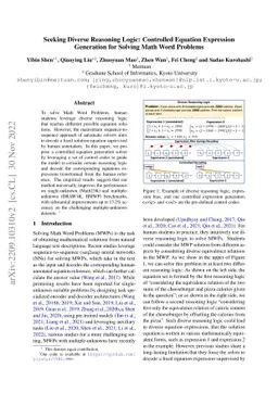 Seeking Diverse Reasoning Logic: Controlled Equation Expression
  Generation for Solving Math Word Problems