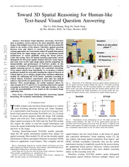 Toward 3D Spatial Reasoning for Human-like Text-based Visual Question
  Answering
