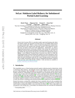 SoLar: Sinkhorn Label Refinery for Imbalanced Partial-Label Learning