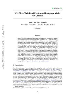 WeLM: A Well-Read Pre-trained Language Model for Chinese