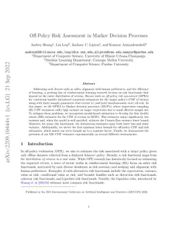 Off-Policy Risk Assessment in Markov Decision Processes