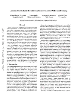 Gemino: Practical and Robust Neural Compression for Video Conferencing