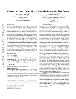 Current and Near-Term AI as a Potential Existential Risk Factor
