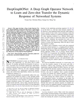 DeepGraphONet: A Deep Graph Operator Network to Learn and Zero-shot
  Transfer the Dynamic Response of Networked Systems