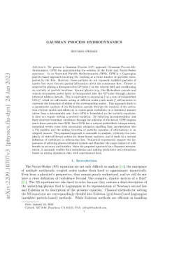 Gaussian Process Hydrodynamics