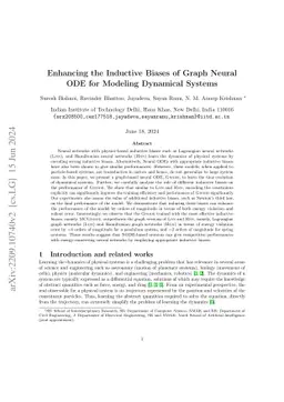 Enhancing the Inductive Biases of Graph Neural ODE for Modeling
  Dynamical Systems