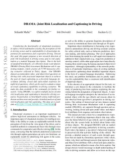 DRAMA: Joint Risk Localization and Captioning in Driving