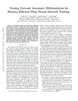 Nesting Forward Automatic Differentiation for Memory-Efficient Deep
  Neural Network Training