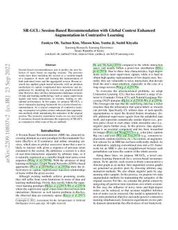 SR-GCL: Session-Based Recommendation with Global Context Enhanced
  Augmentation in Contrastive Learning