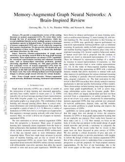 Memory-Augmented Graph Neural Networks: A Brain-Inspired Review