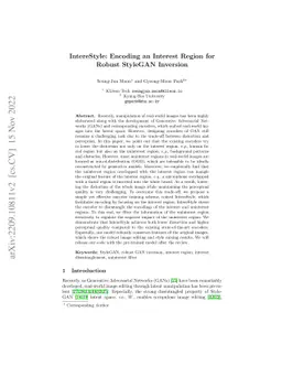 IntereStyle: Encoding an Interest Region for Robust StyleGAN Inversion
