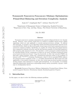 Nonsmooth Nonconvex-Nonconcave Minimax Optimization: Primal-Dual Balancing and Iteration Complexity Analysis