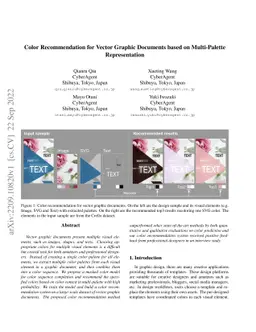 Color Recommendation for Vector Graphic Documents based on Multi-Palette
  Representation