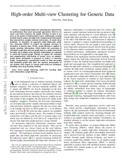 High-order Multi-view Clustering for Generic Data
