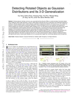 Detecting Rotated Objects as Gaussian Distributions and Its 3-D
  Generalization