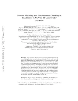 Process Modeling and Conformance Checking in Healthcare: A COVID-19 Case
  Study