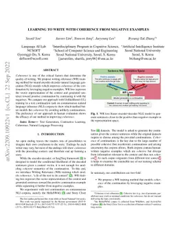 Learning to Write with Coherence From Negative Examples