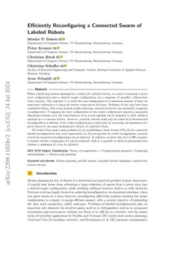 Efficiently Reconfiguring a Connected Swarm of Labeled Robots