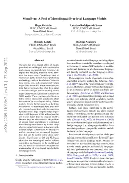MonoByte: A Pool of Monolingual Byte-level Language Models