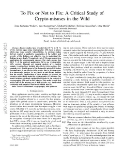 To Fix or Not to Fix: A Critical Study of Crypto-misuses in the Wild