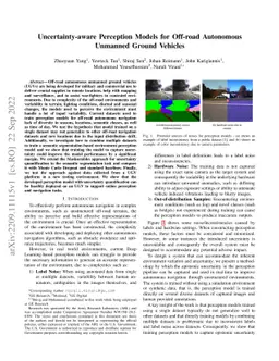 Uncertainty-aware Perception Models for Off-road Autonomous Unmanned
  Ground Vehicles