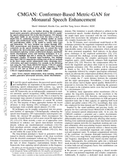 CMGAN: Conformer-Based Metric-GAN for Monaural Speech Enhancement
