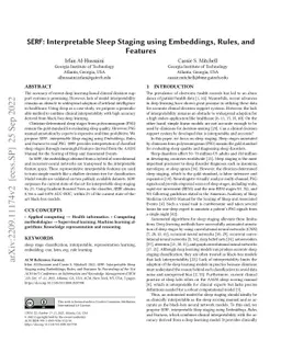SERF: Interpretable Sleep Staging using Embeddings, Rules, and Features
