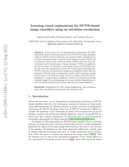 Learning Visual Explanations for DCNN-Based Image Classifiers Using an
  Attention Mechanism